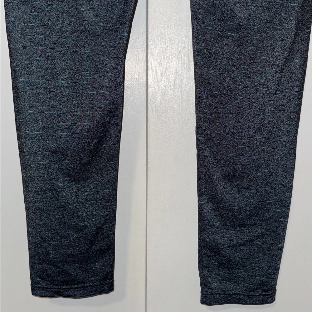 Tuff Athletics Leggings w Zip Security Pocket Gray Micro Stripe Women’s XL - Picture 6 of 12